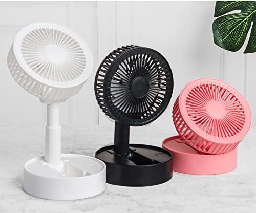 Mini Handheld Portable Fan USB Rechargeable Built-in Battery Operated (1200 mAh) Summer Cooling Desktop Fan with Standing Holder Handy Base for Home, Office, Outdoor (Multicolor)