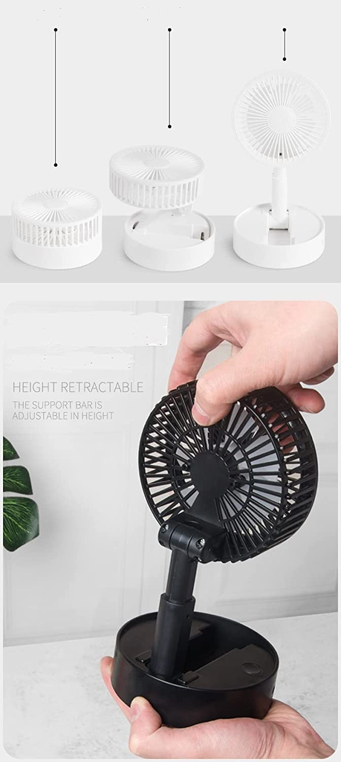 Mini Handheld Portable Fan USB Rechargeable Built-in Battery Operated (1200 mAh) Summer Cooling Desktop Fan with Standing Holder Handy Base for Home, Office, Outdoor (Multicolor)