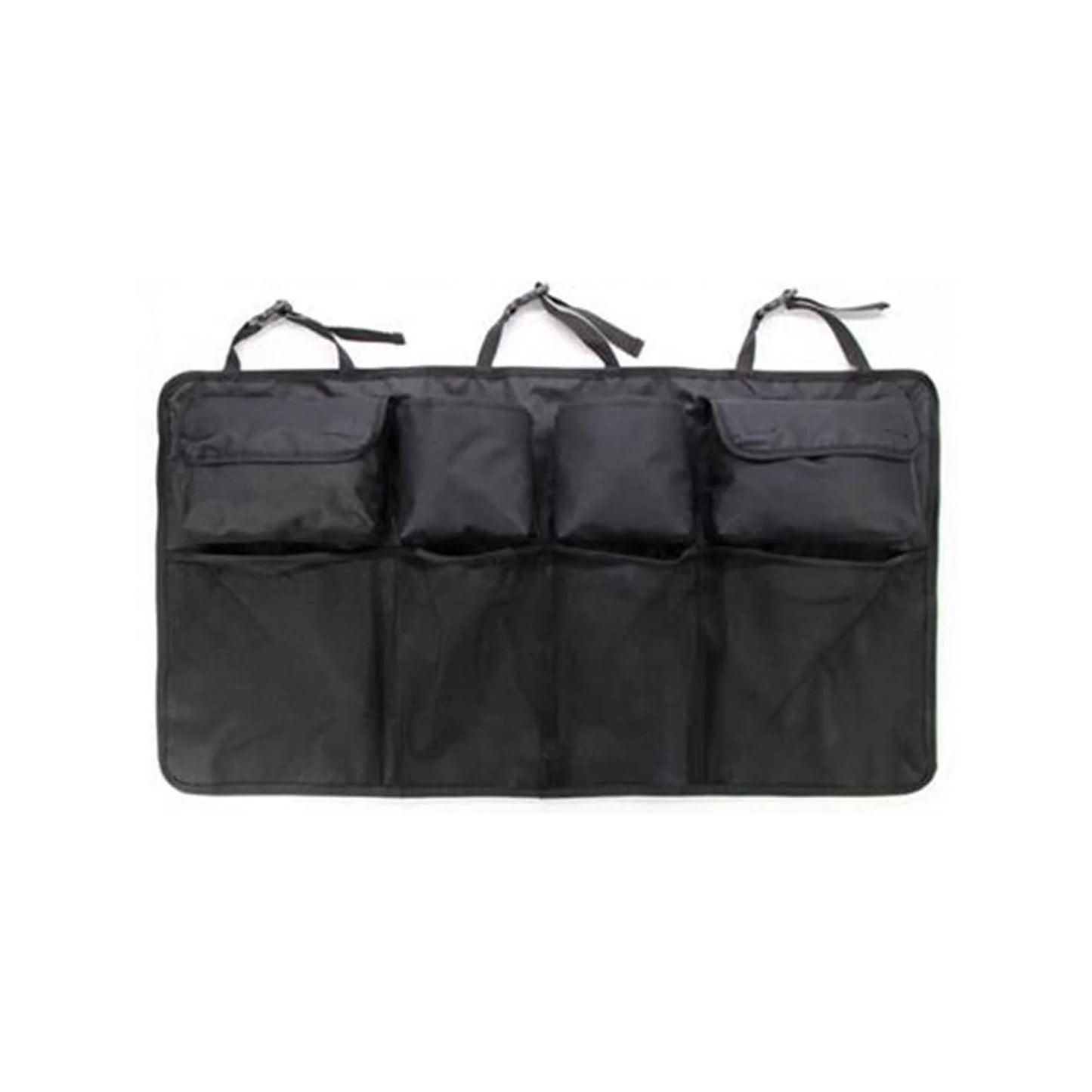 Polyester Multi Compartments Collapsible Portable Car Accessories (Black)