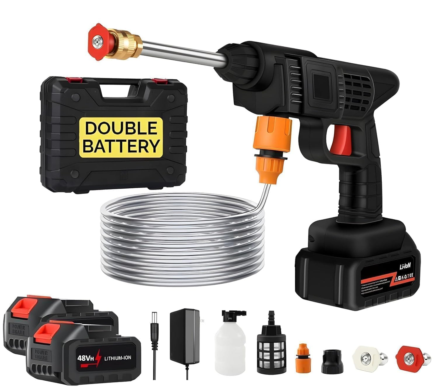 Car/Bike Washer Cordless Portable Wireless High Pressure Water Gun