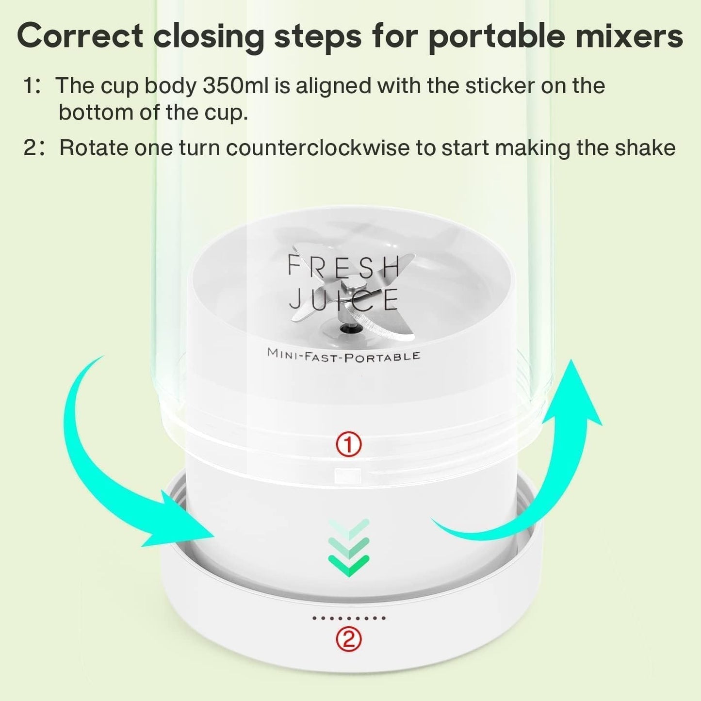 Portable & Rechargeable Electric USB 6 Blades Juicer Bottle Blender Grinder Fruit Mixer For Home and Travel