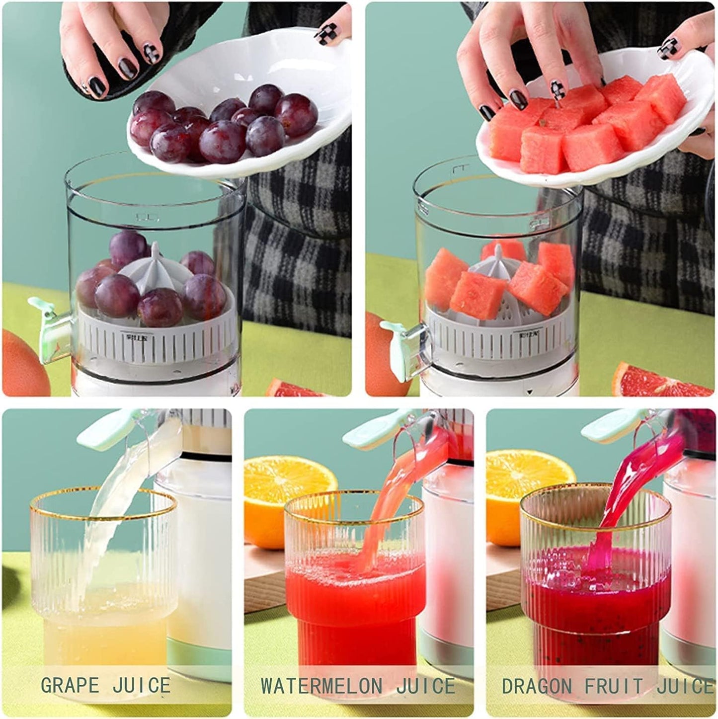 Electric Juicer Machine, Wireless Citrus Press Juicer, Manual Juice Maker, Mini portable instant Juice Machine For Fruit, 200ML Capacity - 45W