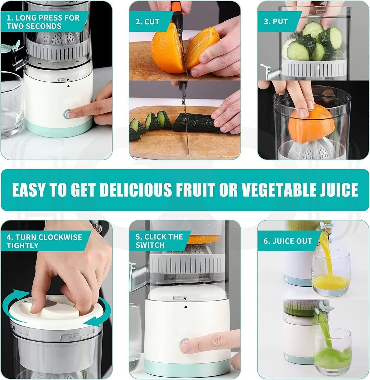 Electric Juicer Machine, Wireless Citrus Press Juicer, Manual Juice Maker, Mini portable instant Juice Machine For Fruit, 200ML Capacity - 45W