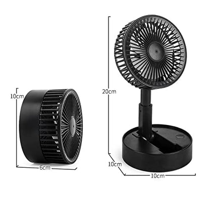 Mini Handheld Portable Fan USB Rechargeable Built-in Battery Operated (1200 mAh) Summer Cooling Desktop Fan with Standing Holder Handy Base for Home, Office, Outdoor (Multicolor)