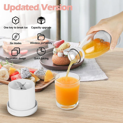 Portable & Rechargeable Electric USB 6 Blades Juicer Bottle Blender Grinder Fruit Mixer For Home and Travel