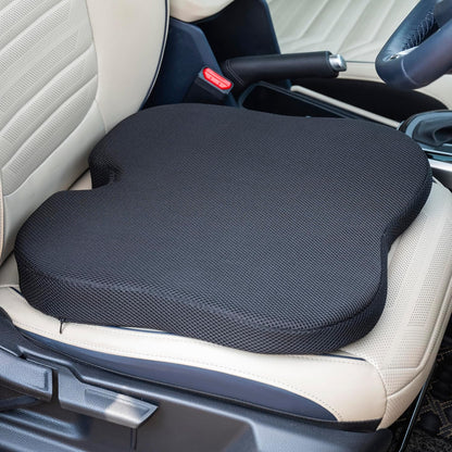 Car Seat Cushions for Long Drive & Daily Commute (Black, Pack of 1)